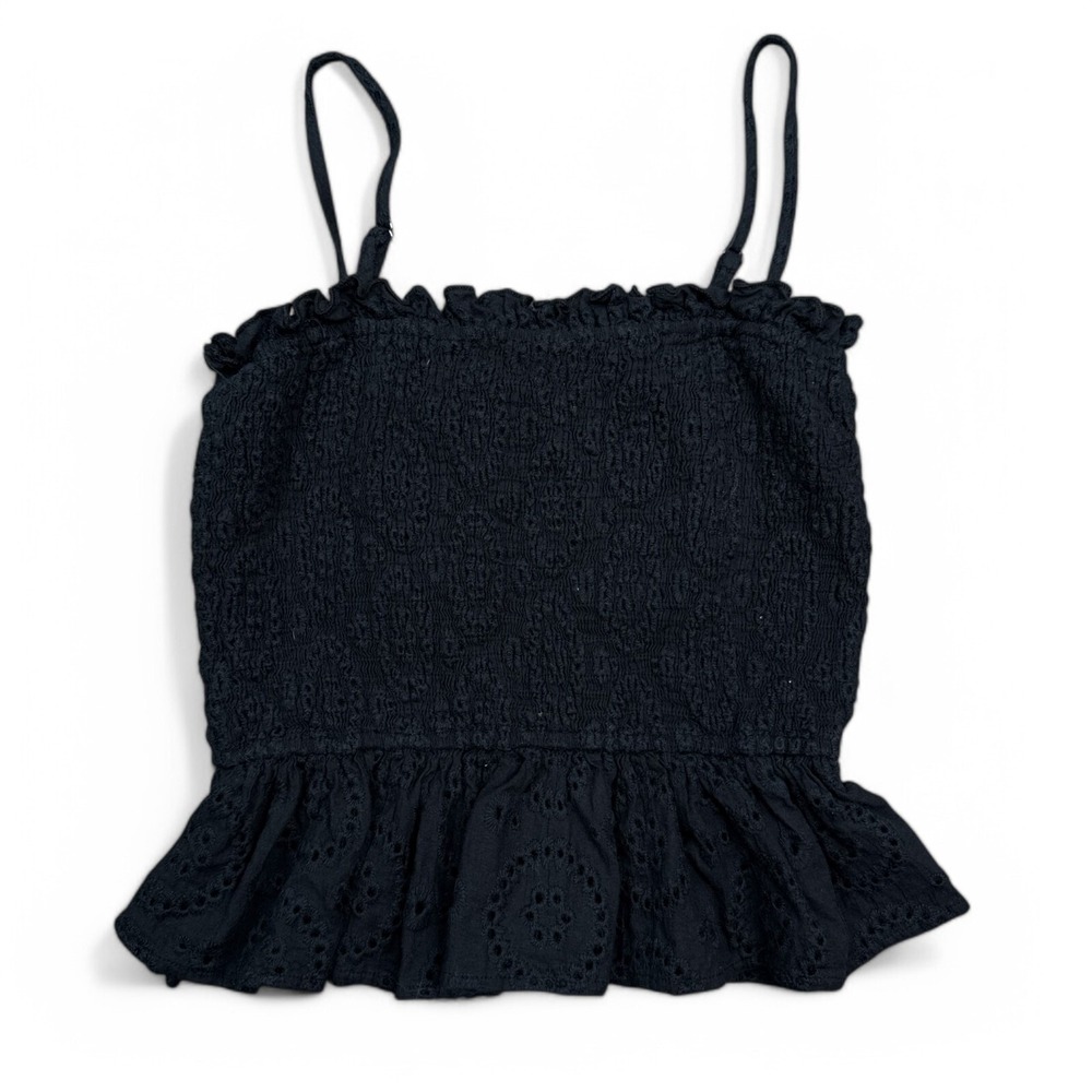 Lulus‎ Tube Top Womens Size XS Black Lace Accent Sleeveless Crop Stretch